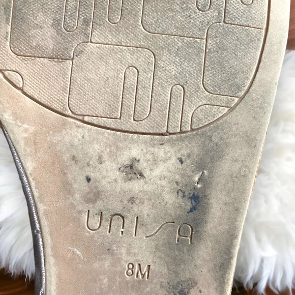 Womens Thong Sandals Silver Braided Strap Ankle Buckle Comfort Casual - Picture 11 of 12